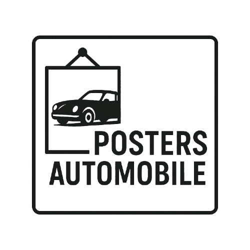 Logo noir et blanc du site e-commerce postersautomobile.fr